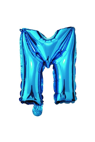 Teno ®   Balon metalic litera M, albastru, 40 cm, decorațiune de petrecere di...