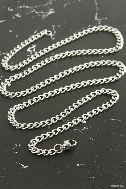 ZERO LAND Zngzrmll Flat Chain Steel Necklace 55 cm (04836) Silver Color
