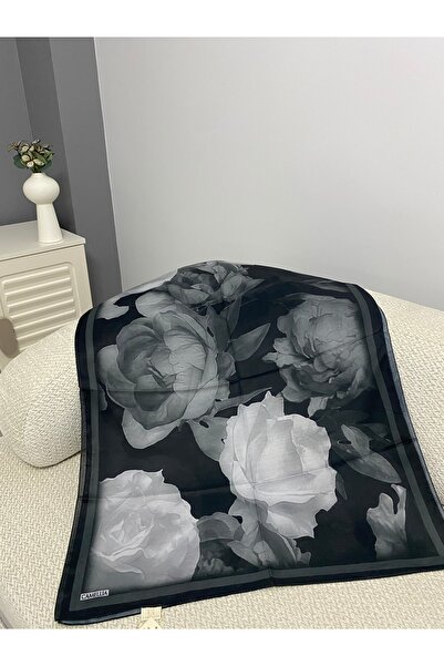 minelesarp Șal moale din bumbac cu model floral lotus. Anti-alunecare, rezist...