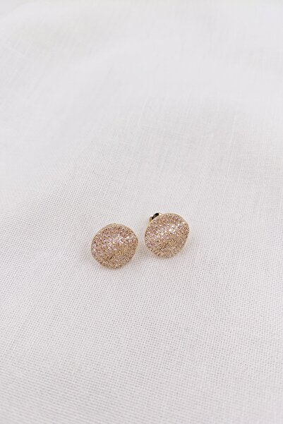 özgül takı ve tasarım Zircon Stone Gold Color Stainless Steel Women's Earrings
