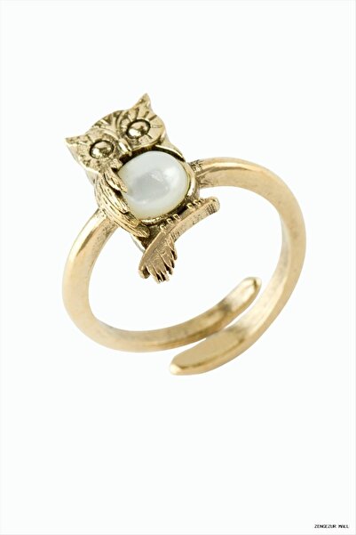 ZERO LAND Zngzrmll Owl Authentic with Natural Stone (12836) Ring