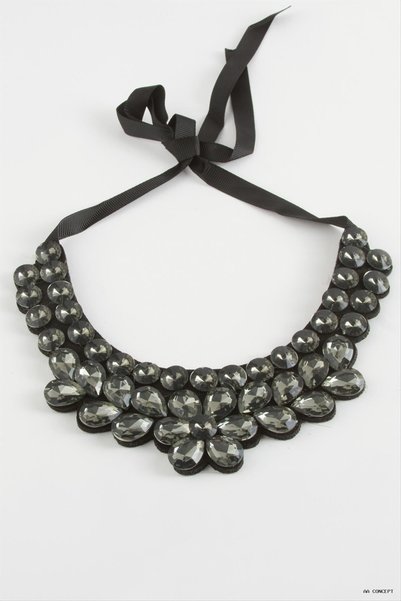 ZERO LAND CONCEPTA Daisy Stone Necklace (165022) in Anthracite