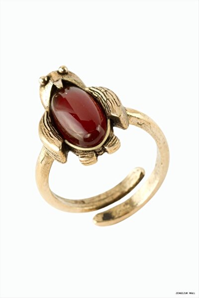 ZERO LAND Zngzrmll Penguin Natural Stone Authentic (12759) Ring Agate