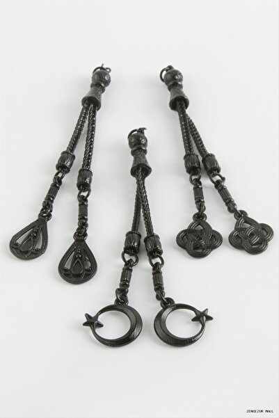 ZERO LAND Zngzrmll Mixed Prayer Beads Tassel 1 (10527) Piece Black