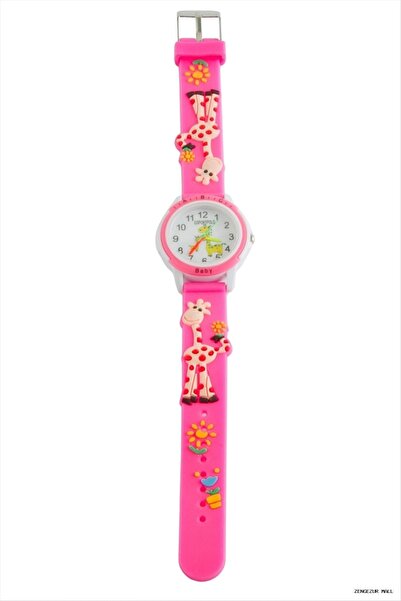 ZERO LAND Zngzrmll Zurafa Embossed Children's Watch (05951) Pink
