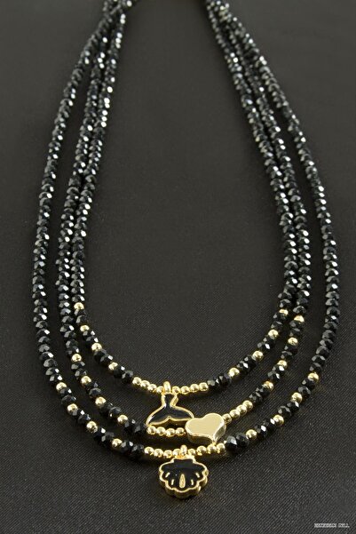 ZERO LAND Zngzrmll Mixed Crystal Pendant 1 (13630) Piece Black