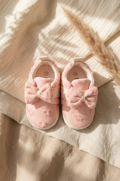 DYZSTAR Luxurious Bowknot Pink Star Embroidered Baby Boy First Step Shoes - S...
