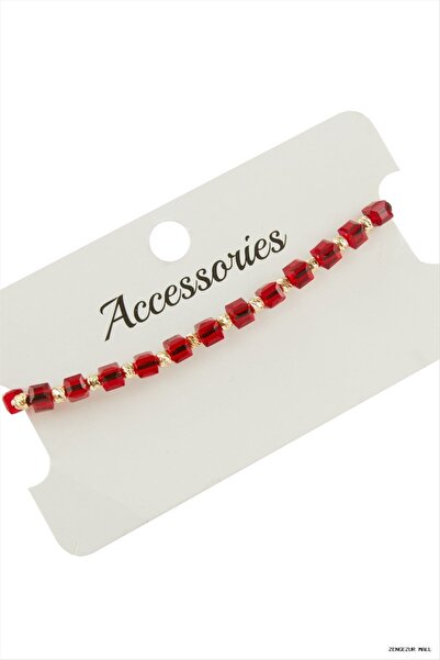 ZERO LAND Zngzrmll Cube Crystal (11506) Bracelet Red