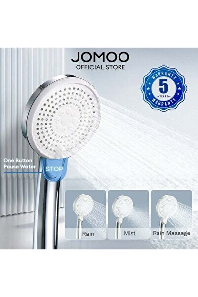 JOMOO High Pressure Shower Head with 3 Spray Modes, Water Saving Shower Head ...