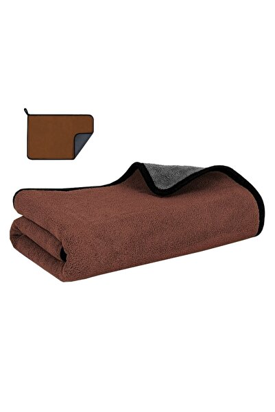 Teno ® 2-Layer Microfiber Car Towel, Super Absorbent, 70 x 90 cm, Brown