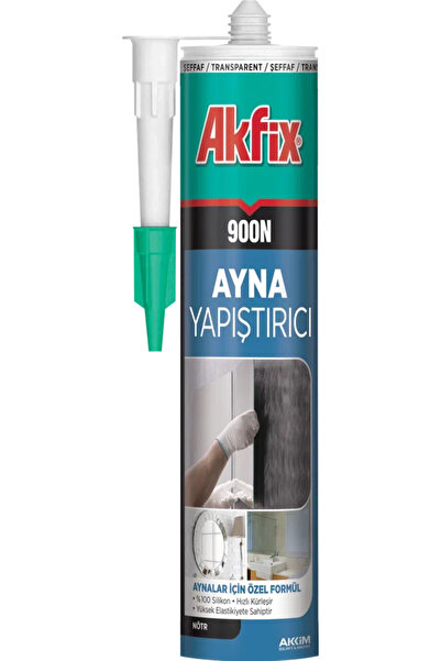 Akfix 900N NÖTR AYNA SİLİKONU 280 ML ŞEFFAF (24 Adet / 1 Koli)