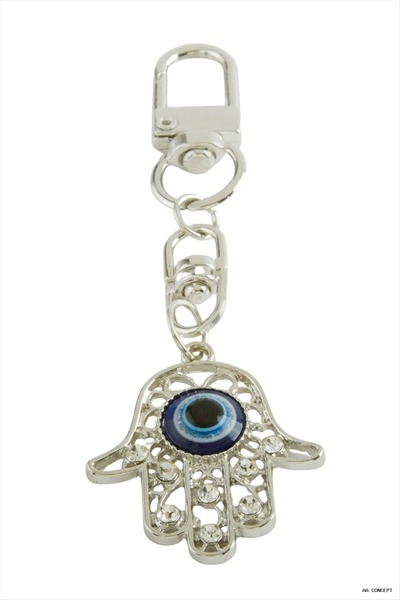 ZERO LAND Concepta Fatma Ana Eli Stone Keychain with Evil Eye Stone Keychain ...