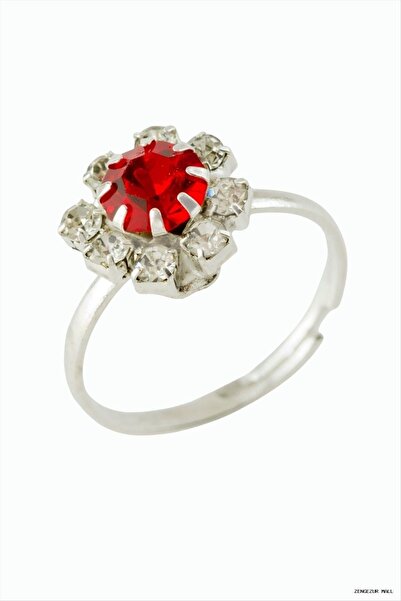 ZERO LAND Zngzrmll Crystal Stone Joint (12303) Ring Red