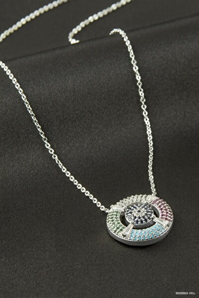 ZERO LAND Zngzrmll Rudder Zircon Stone Pendant (12355) Silver Color