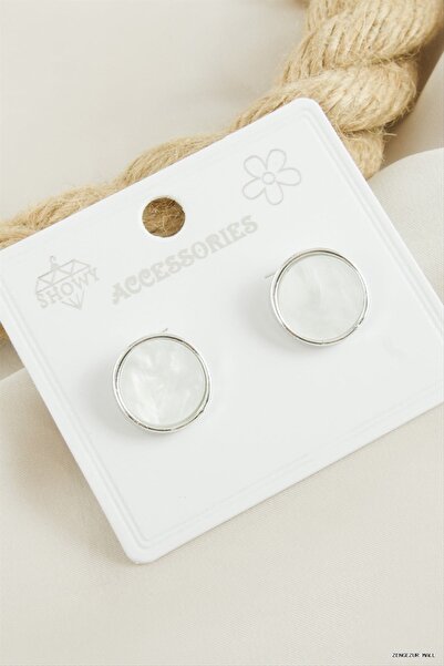 ZERO LAND Zngzrmll Round Earrings (05230) Silver Color