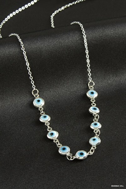 ZERO LAND Zngzrmll Nazarlı Mineli (20143) Necklace White