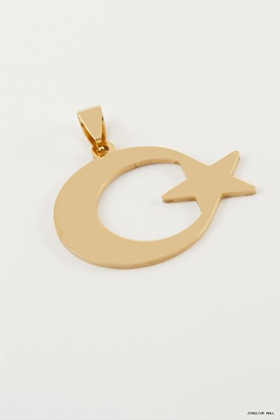 ZERO LAND Zngzrmll Moon Star Steel Pendant 2.5 (20516) cm Yellow