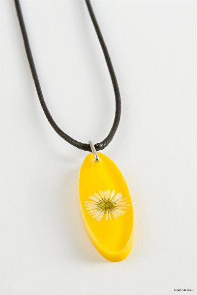 ZERO LAND Zngzrmll Daisy Oval Epoxy (15838) Pendant Yellow