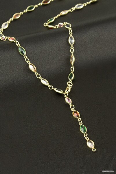 ZERO LAND Zngzrmll Oval Zircon Stone Y (23612) Necklace Yellow