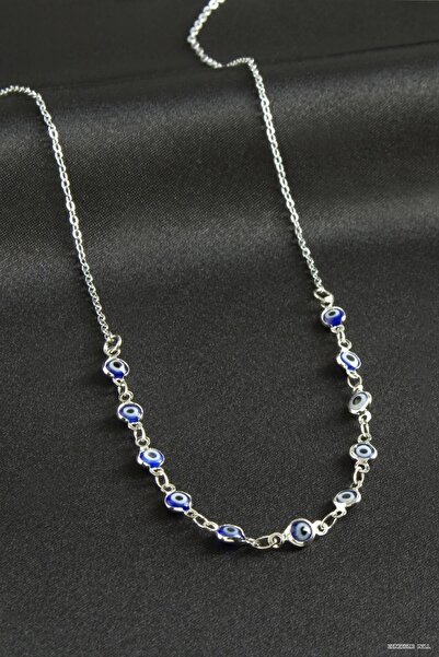 ZERO LAND Zngzrmll Nazarlı Mineli (20139) Necklace Blue