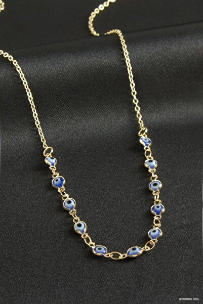 ZERO LAND Zngzrmll Nazarlı Mineli (20131) Necklace Blue