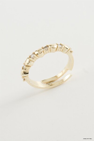 ZERO LAND Zngzrmll Heart with Stones (15619) Ring Yellow