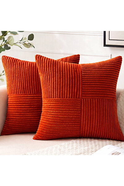 OEM Decorative Pillowcase Charcoal Grey, Corduroy Pattern with Premium Textur...