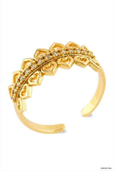 ZERO LAND Zngzrmll Heart Zircon Stone Metal (23245) Ring Yellow