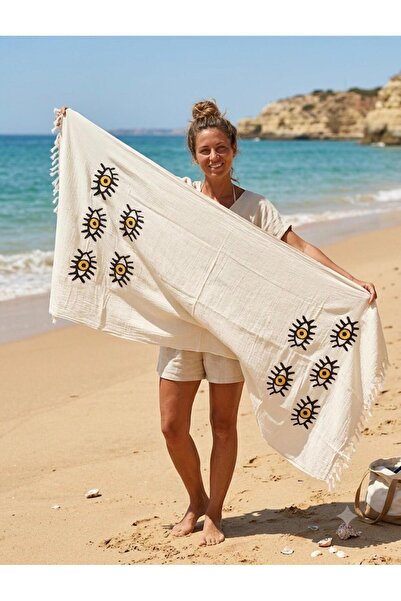 Bursa Home Muslin Peshtemal Printed 100% Cotton Organic Beach Towel Double La...