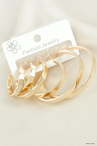 ZERO LAND Zngzrmll 6 Pieces Crushed Rings (20040) Earrings Yellow