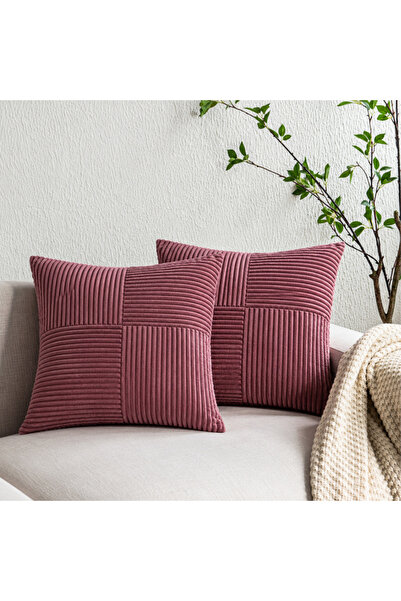 OEM Decorative Pillowcase Charcoal Grey, Corduroy Pattern with Premium Textur...