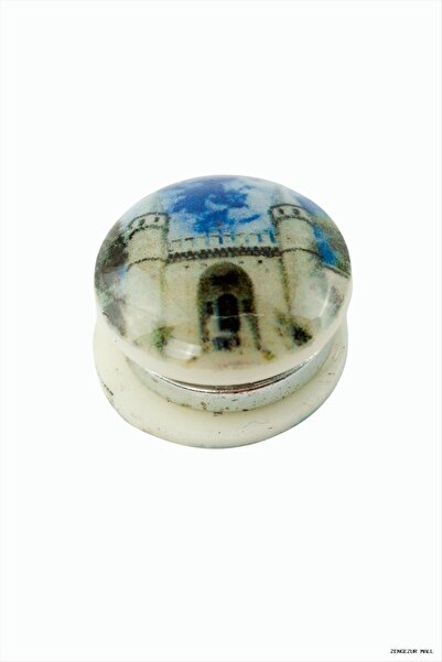 ZERO LAND Zngzrmll Minare Kupa Scarf Magnet 1 (24356) Piece Blue