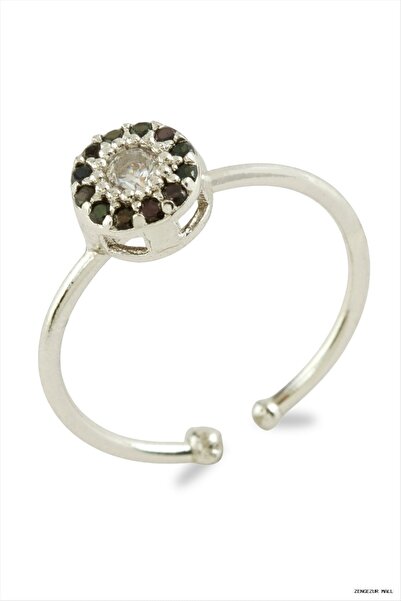 ZERO LAND Zngzrmll Evil Eye Zircon Stone Metal Ring (23039) Silver Color