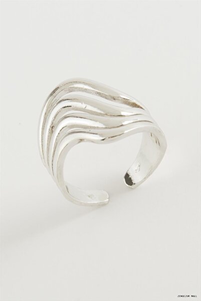 ZERO LAND Zngzrmll Oval Metal Ring (15454) Silver Color