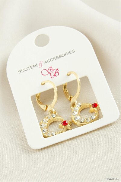 ZERO LAND Zngzrmll Moon Star Stone (31303) Earrings Yellow