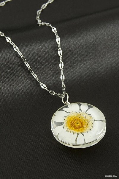 ZERO LAND Zngzrmll Daisy Vivid Necklace (30017) Silver Color