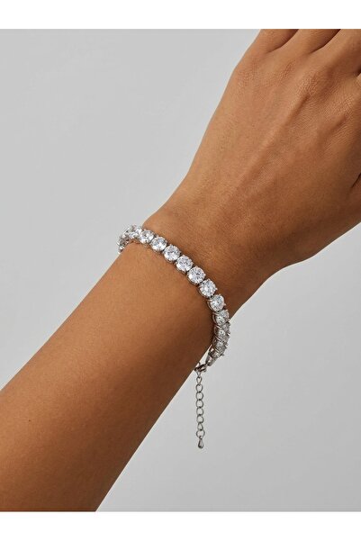 elinasaccessories Su Yolu Bileklik 925 Ayar Gümüş 5.8 Gram Tenis Zirkon Taşlı...