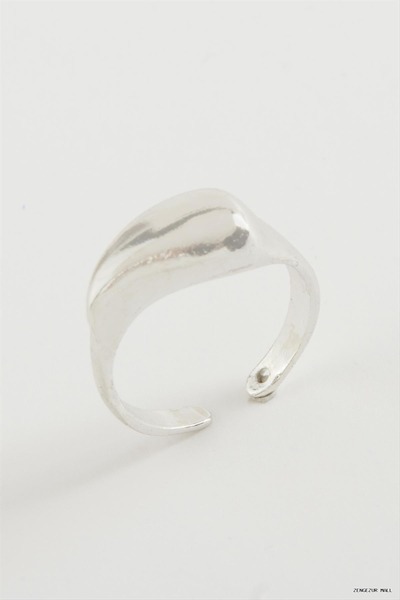 ZERO LAND Zngzrmll Water Drop Metal Ring (31601) Silver Color