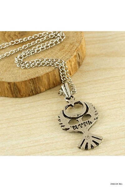 ZERO LAND Zngzrmll Moon Star Eagle Men's Pendant (33104) Silver Color