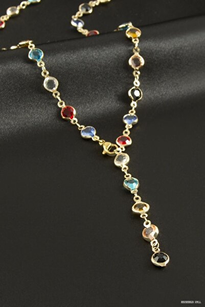 ZERO LAND Zngzrmll Round Zircon Stone Steel Y (30121) Necklace Yellow