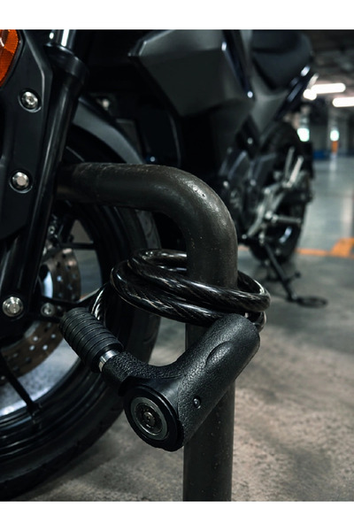 shopwave Pln Thick Pvc Coated Durable Motorcycle and Bicycle Security Lock