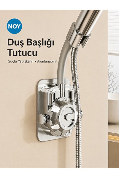 NOY Duş Başlığı Tutucu - Yapışkanlı - Su Geçirmez - Ayarlanabilir - Delmeden ...
