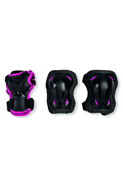 OEMVURAL ROLLERBLADE Παιδικά Προστατευτικά Junior 3-τμχ για κορίτσια - Μαύρο/Ροζ