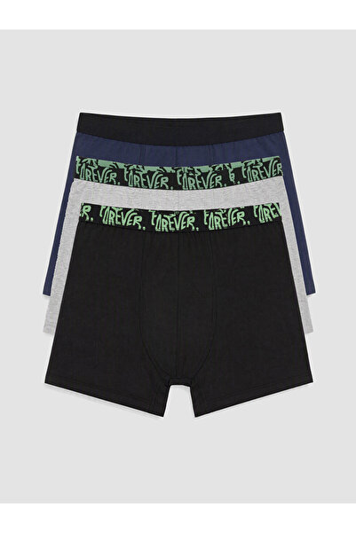LC Waikiki Ozmarka New Season Mixed Cotton Flexible Men's Boxer 3-Pack