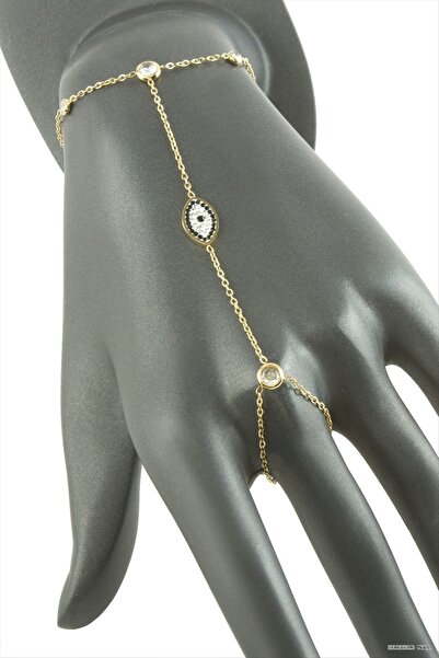 ZERO LAND Zngzrmll Nazar Zircon Stone Luxury Steel (53212) Shahmeran Yellow