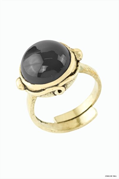 ZERO LAND Zngzrmll Round Natural Stone Authentic (54052) Ring Onix