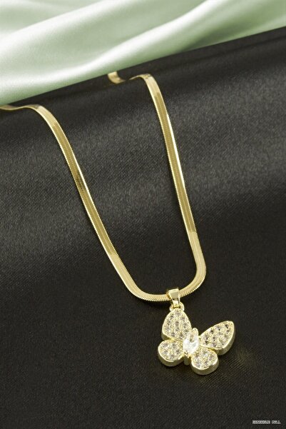 ZERO LAND Zngzrmll Zircon Stone Luxury Steel (53221) Necklace Yellow