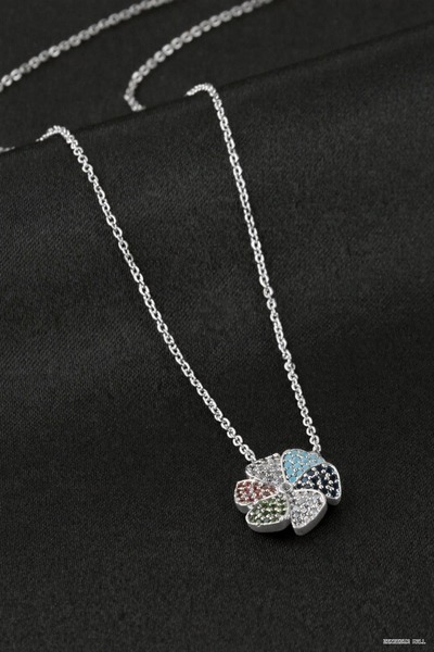 ZERO LAND Zngzrmll Daisy Zircon Stone Pendant (53827) Silver Color