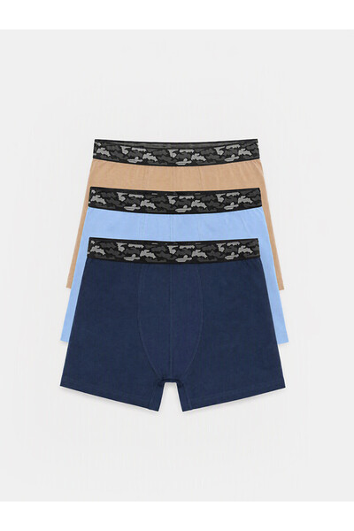 LC Waikiki Vizyon New Season Mixed Cotton Flexible Men's Boxer 3-Pack