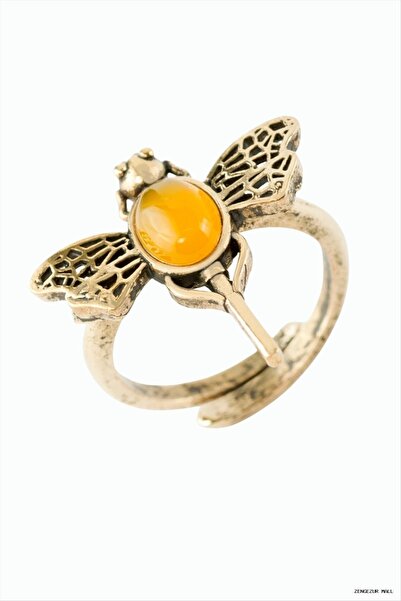 ZERO LAND Zngzrmll Dragonfly Authentic Ring with Natural Stone (54018) Yellow...